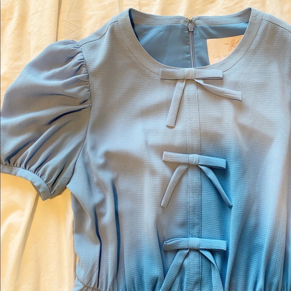 Gal Meets Glam Blue Knee Length Dress